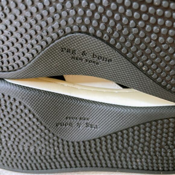 Rag & Bone Women’s Retro Court Black White Leather Sneakers EU Sz 37 US Size 7 - Picture 12 of 12